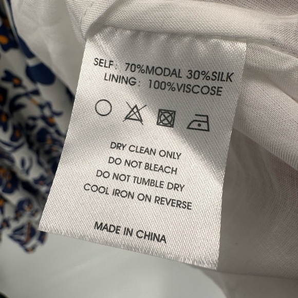 CABALLERO Dalia Navy Floral Blockprint Dress Size Large NEW Pockets - Picture 5 of 7